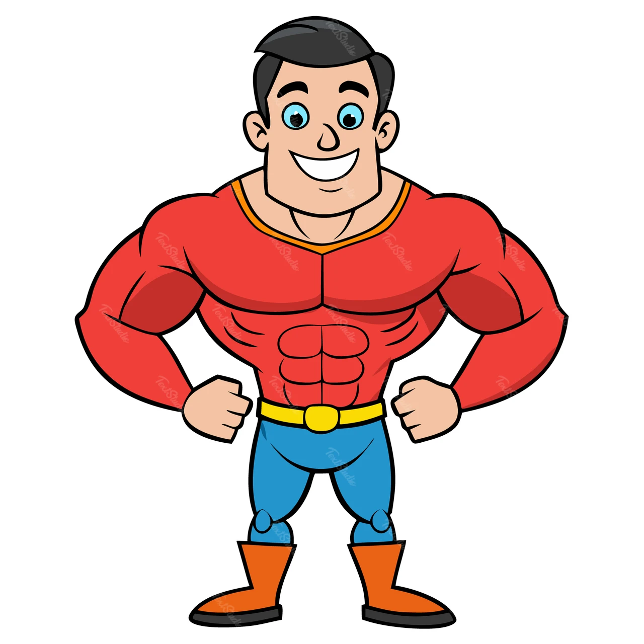 Illustratie van superheldenfiguur