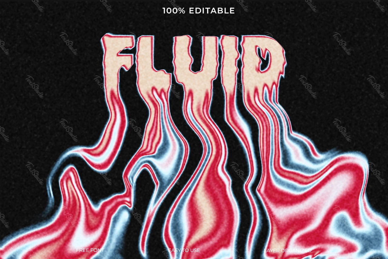 Effet de style de texte "bonbon" fluide