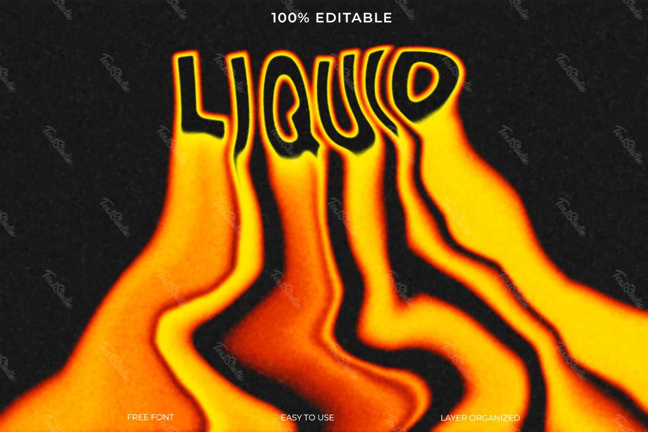 Liquid Text Style Effect