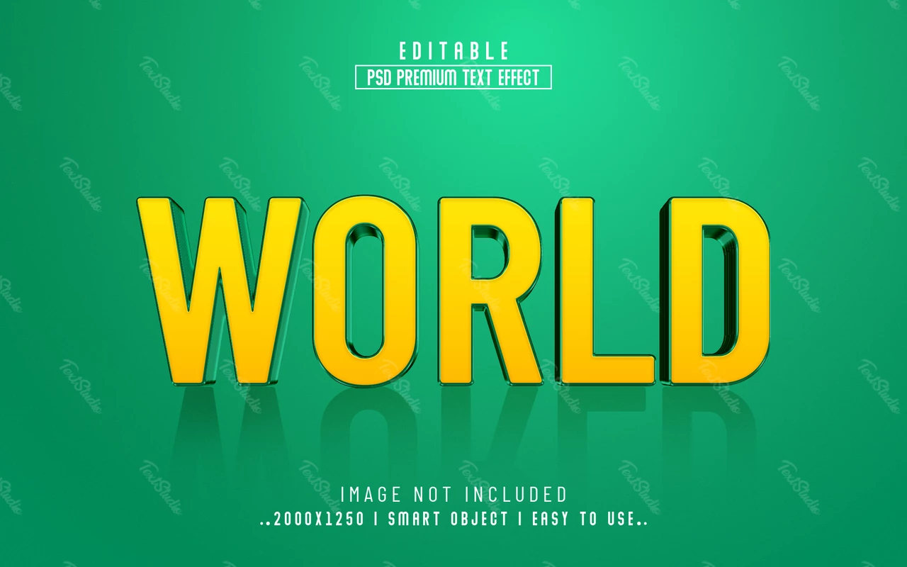 World Tennis Sports Style 3D Text Effect