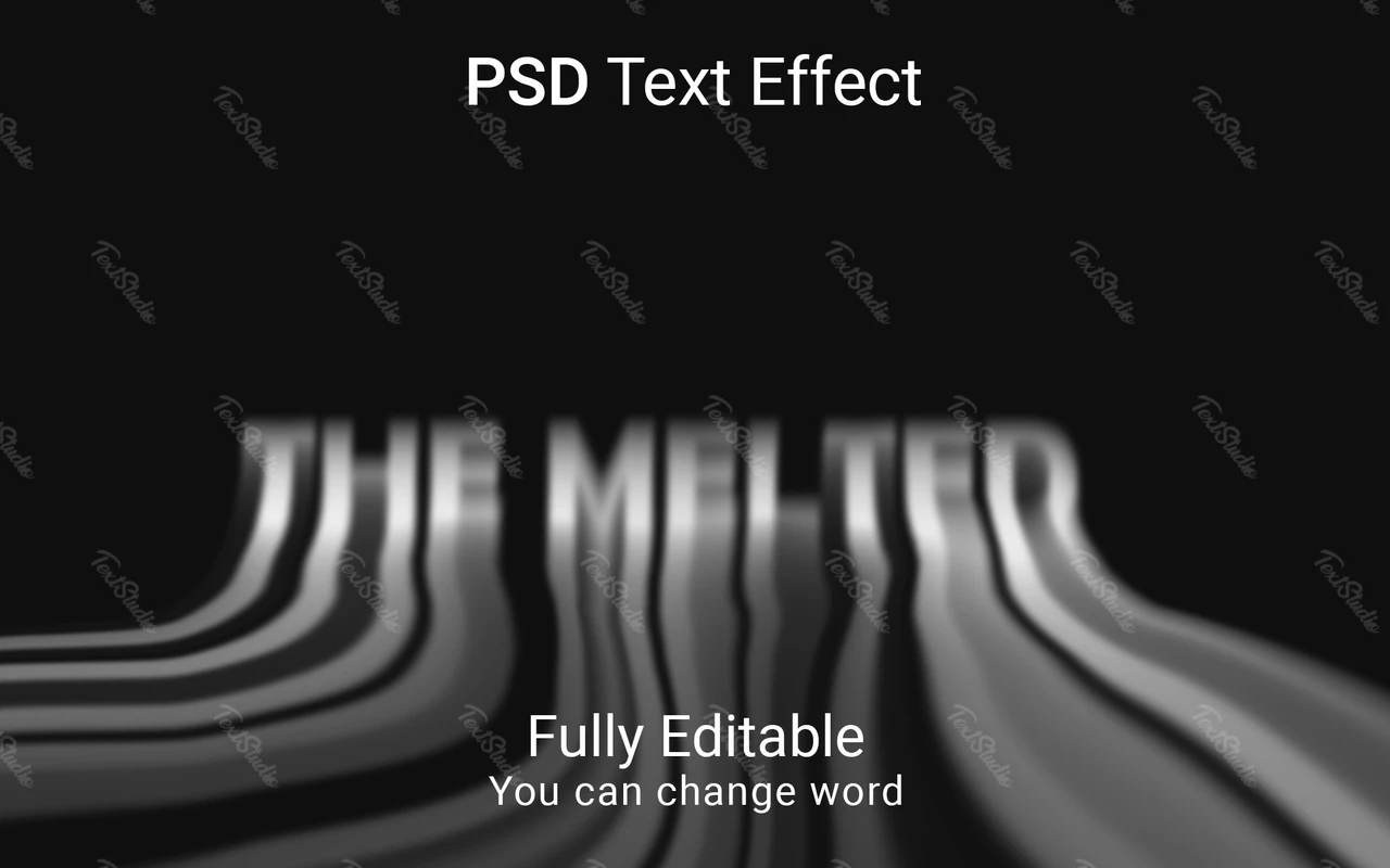 Het gesmolten letterstijleffect