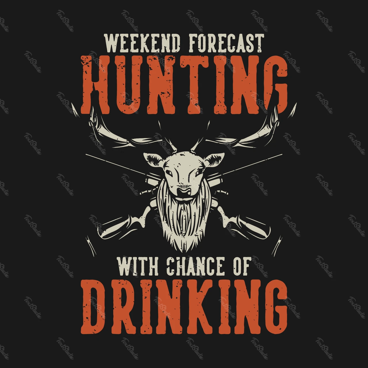 Vintage Hunting Themed T-Shirt Design