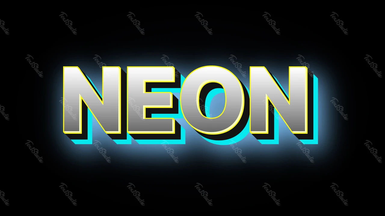 Effet néon sur le texte