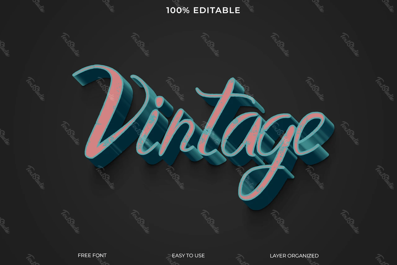 Vintage Text Style Effect