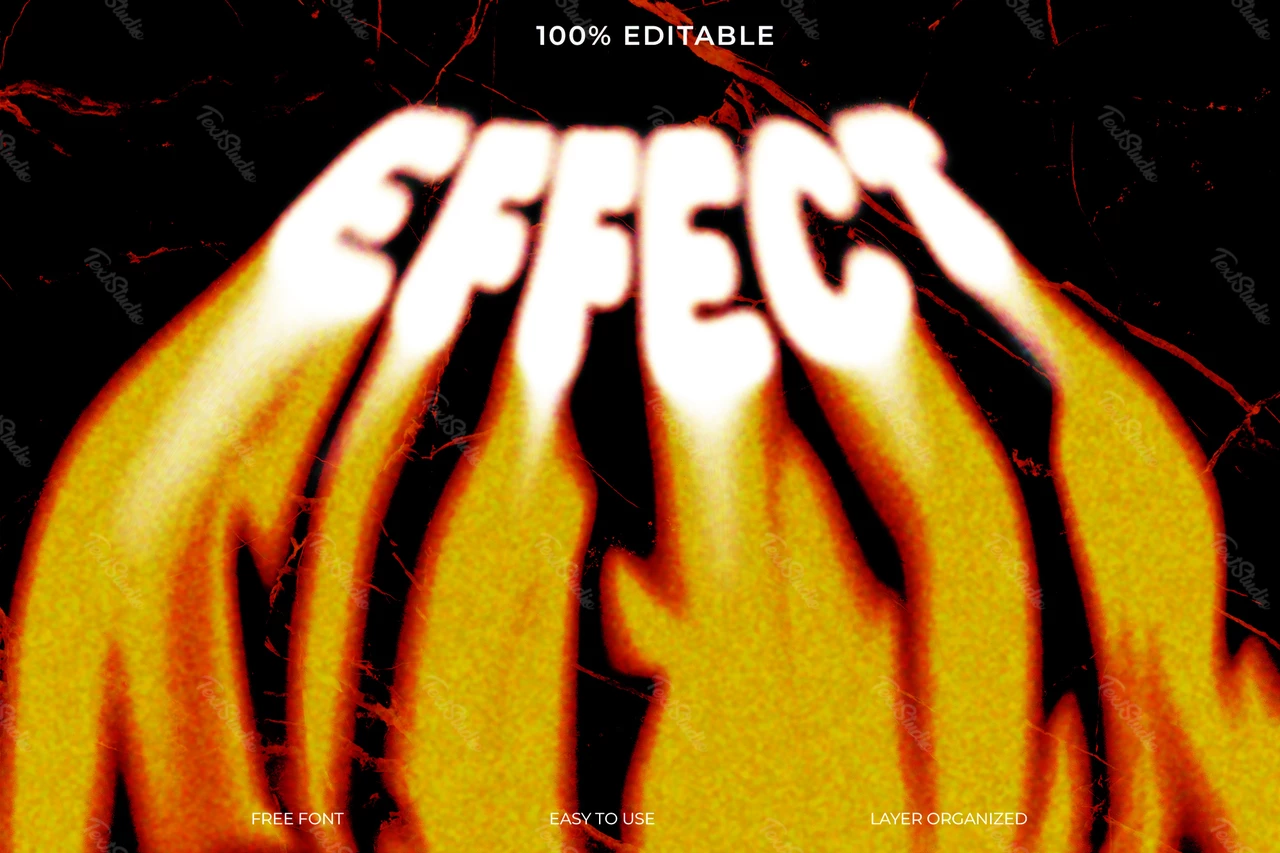 Destoyed Melted Font Style Text Effect