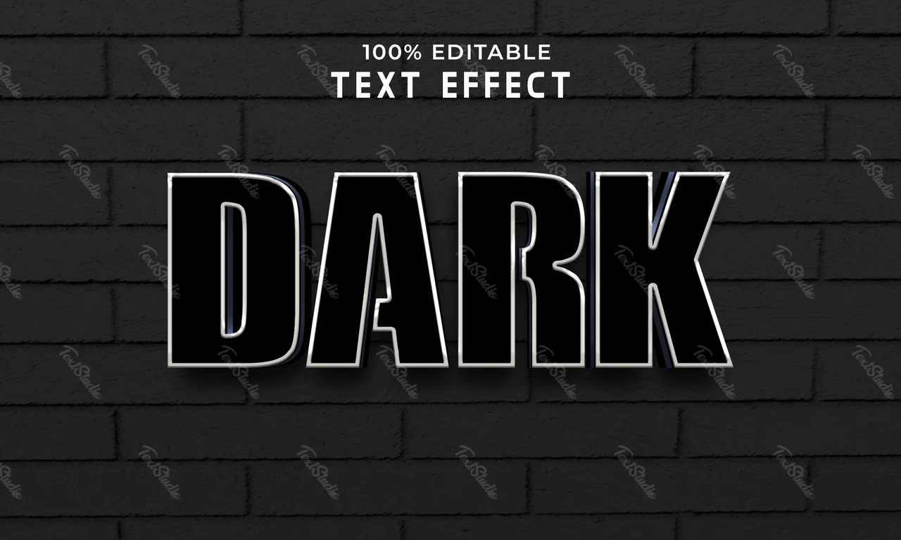 Donker teksteffect