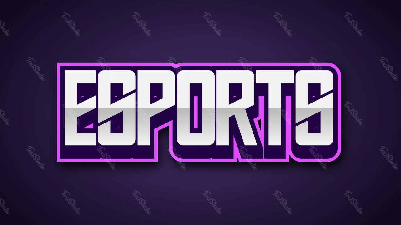 Effet de texte esports violet