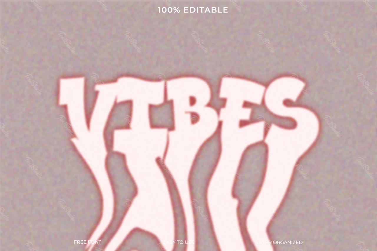 Vibes street art graffiti stile font effetto testo