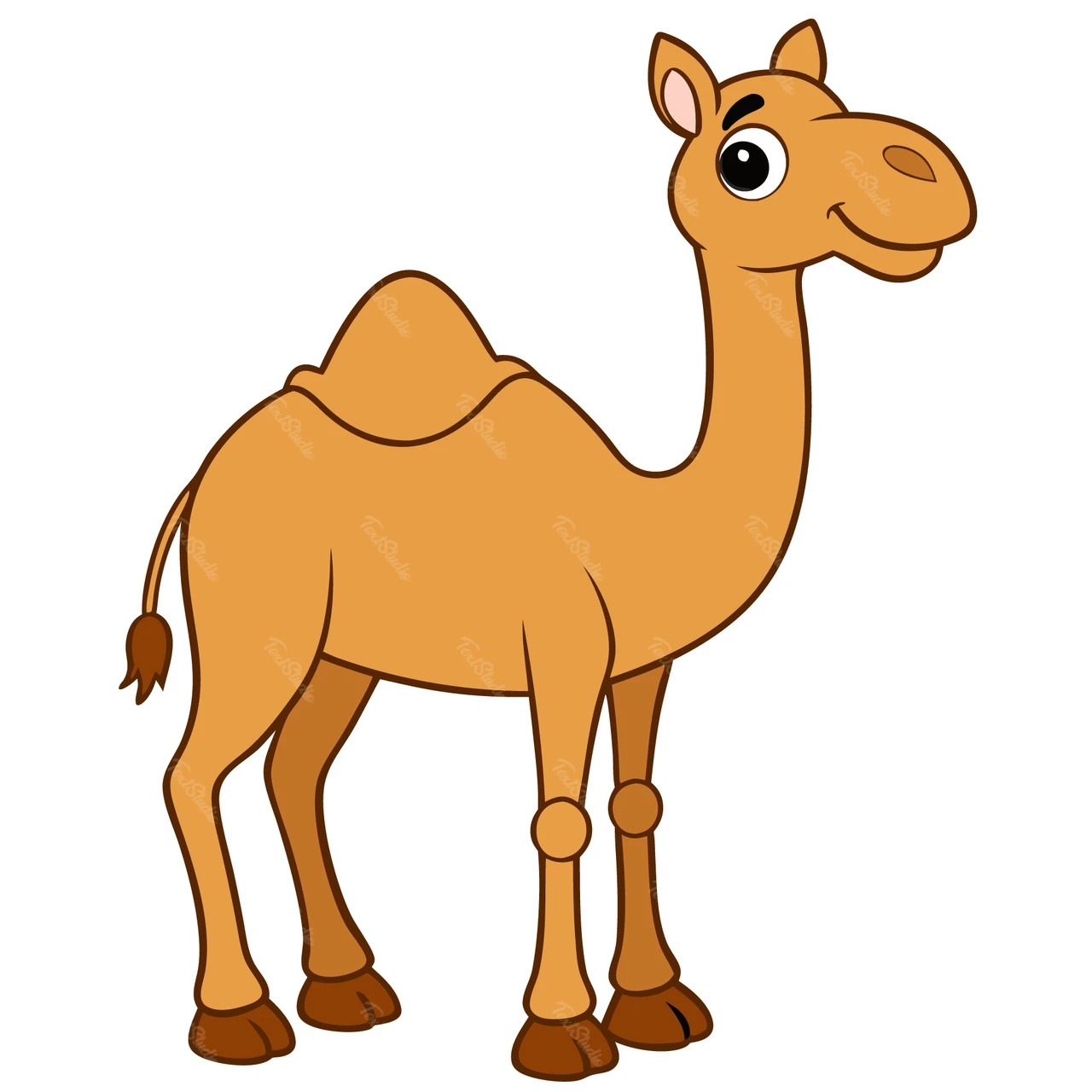 Cartoon Style Camel Illustration