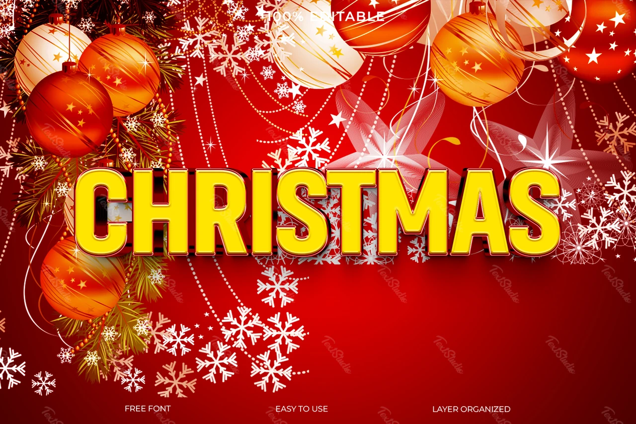 Christmas Text Style Effect