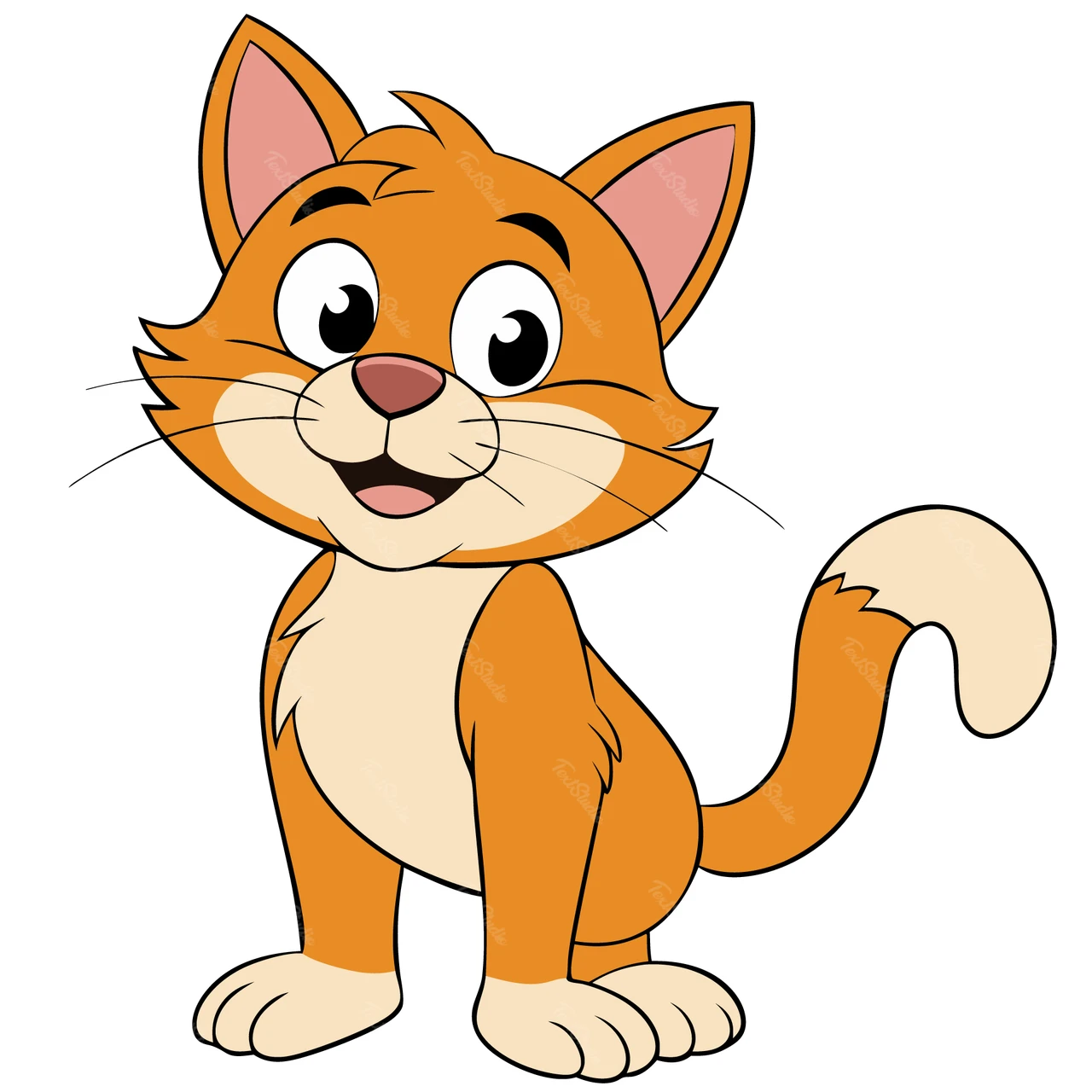 Cartoon Cat Character Illustration