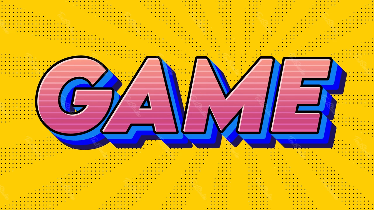 Efecto de texto pop art para juegos