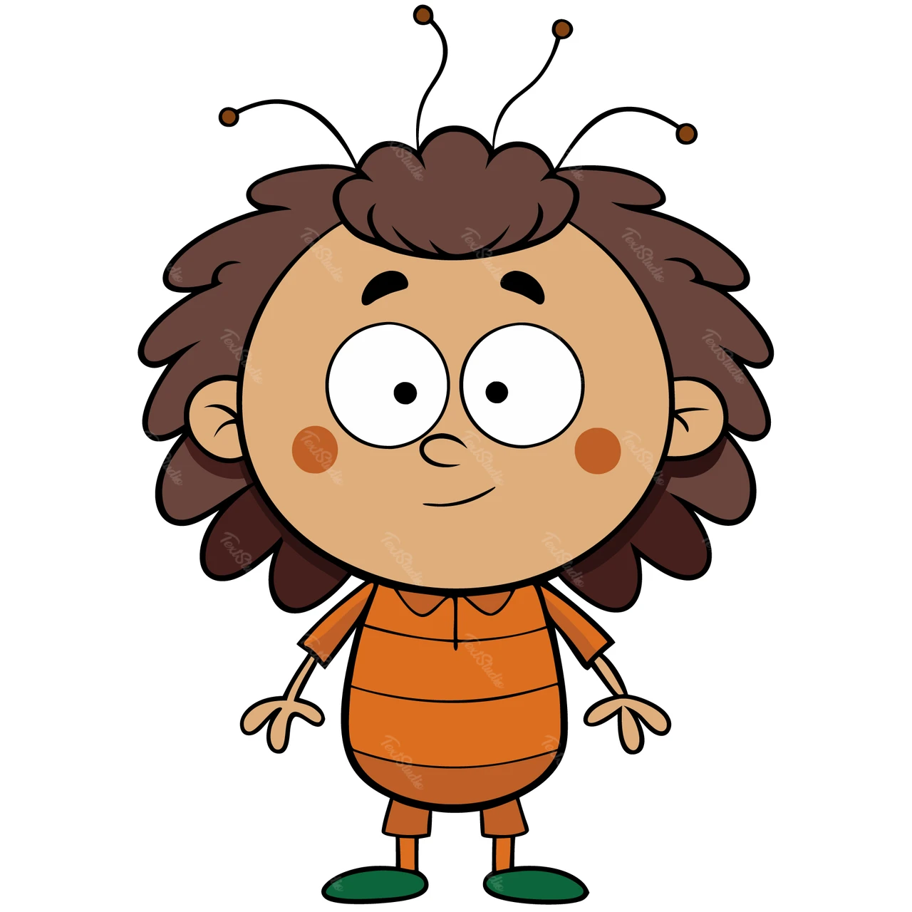 Ilustración de un personaje de dibujos animados