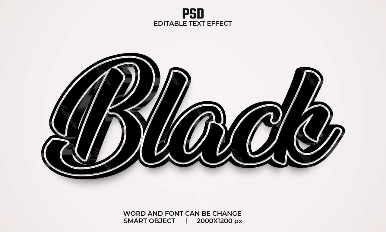 Black Text Effect