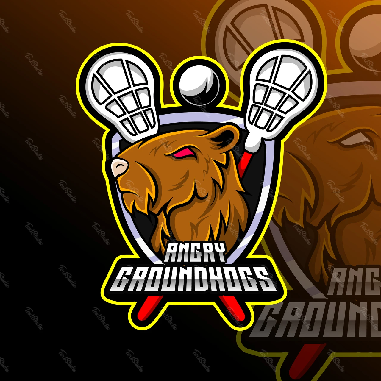 Maskottchen-Logo für eine Sportmannschaft