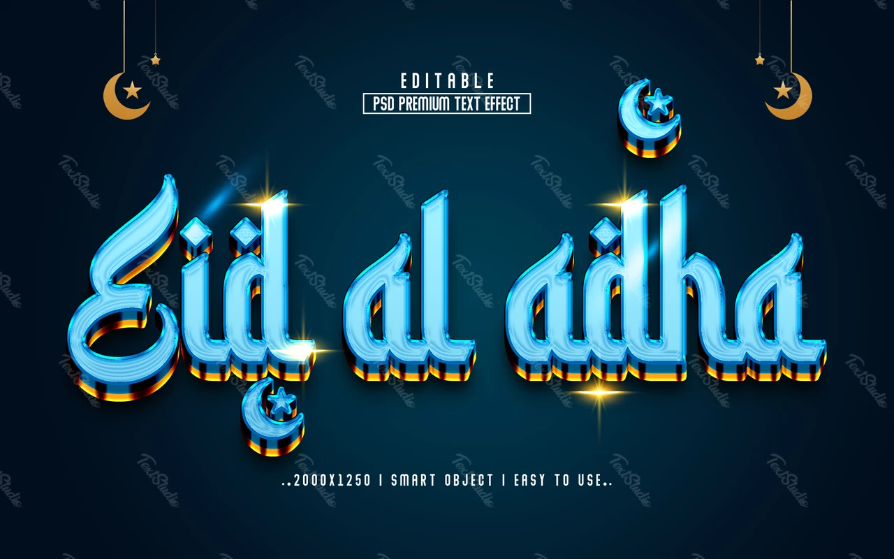 Eid Al Adha Oriental Text Effect