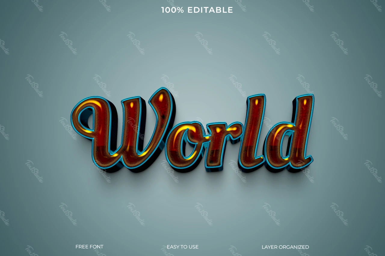 World Text Style Effect