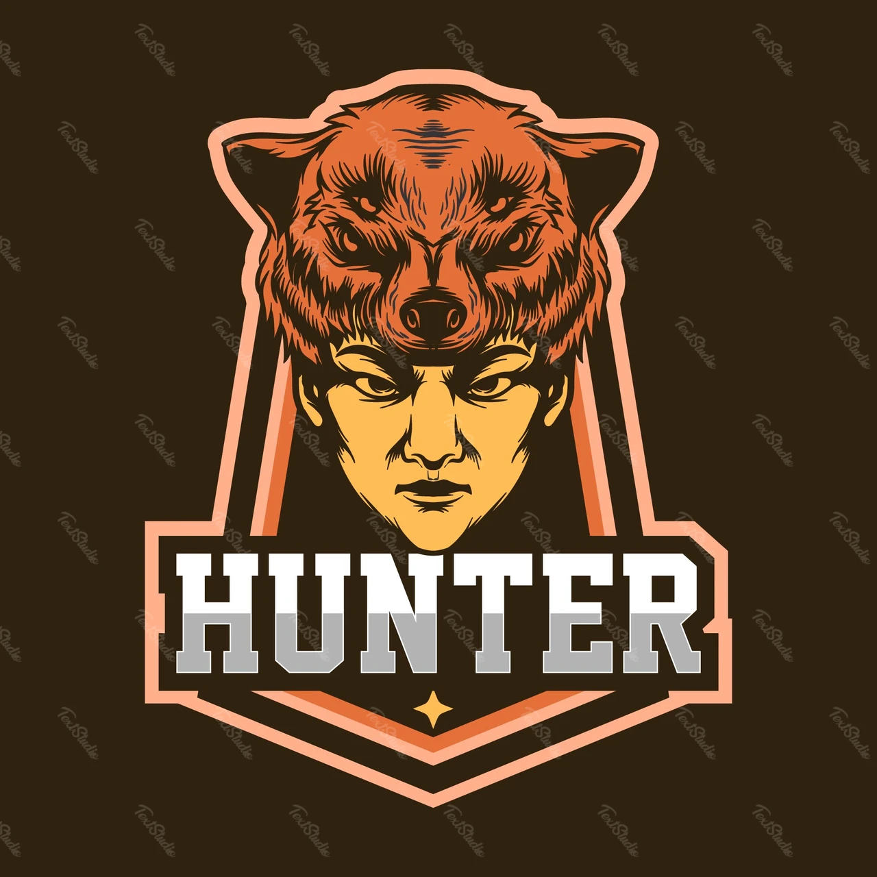 Vintage Hunter Emblem Design