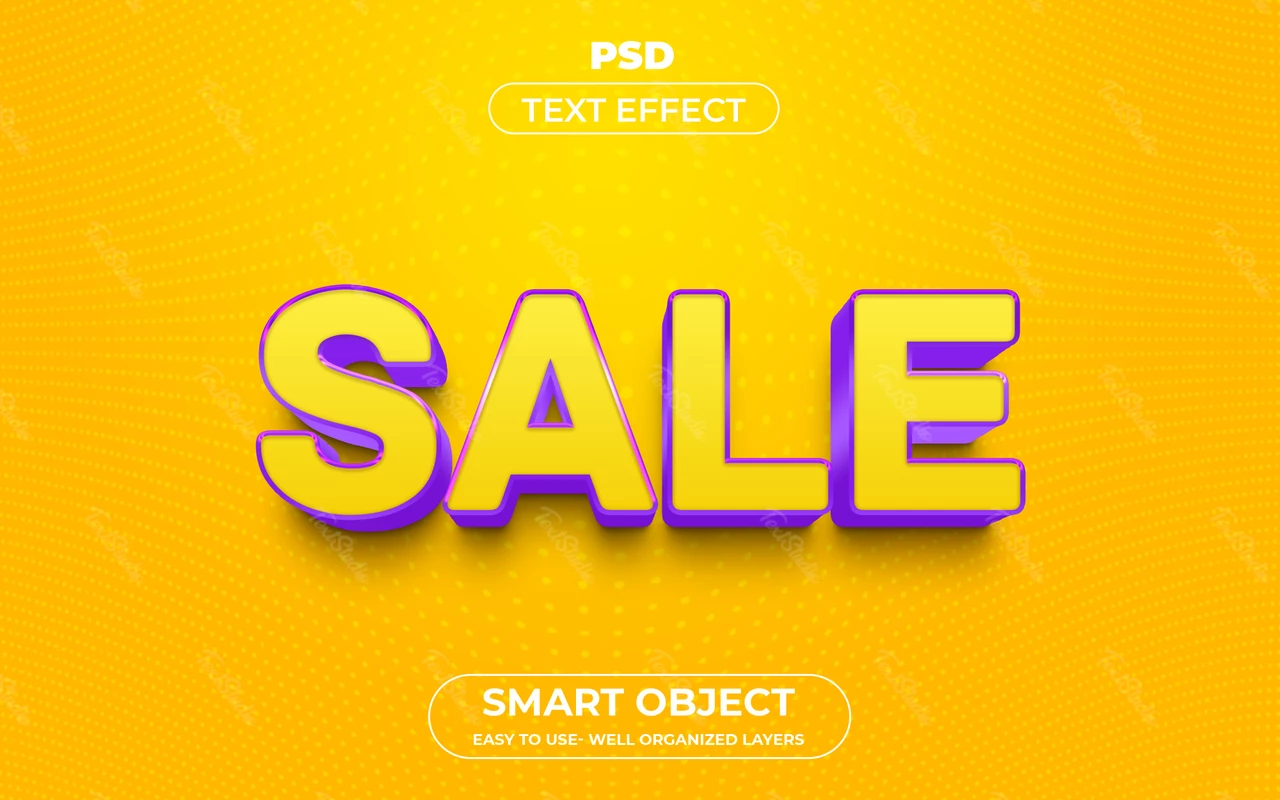 Sale Commercial 3D Text Effect