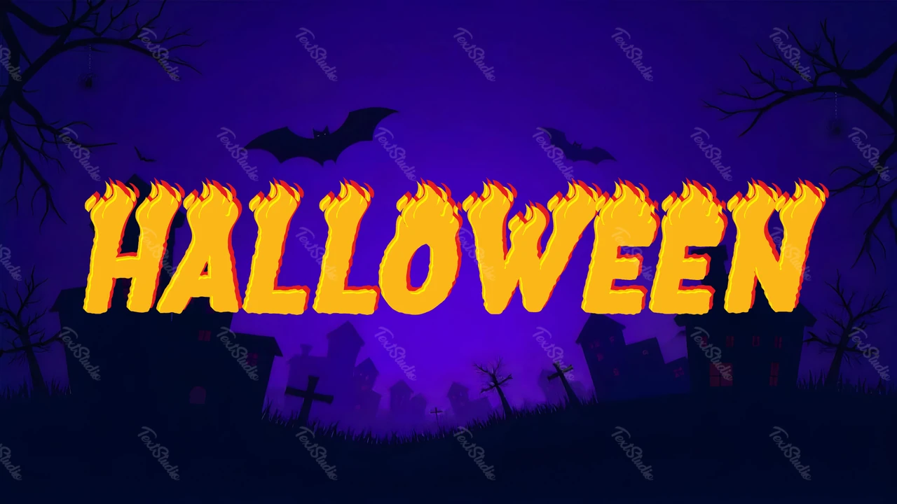 Effetto testo spettrale per la notte di Halloween