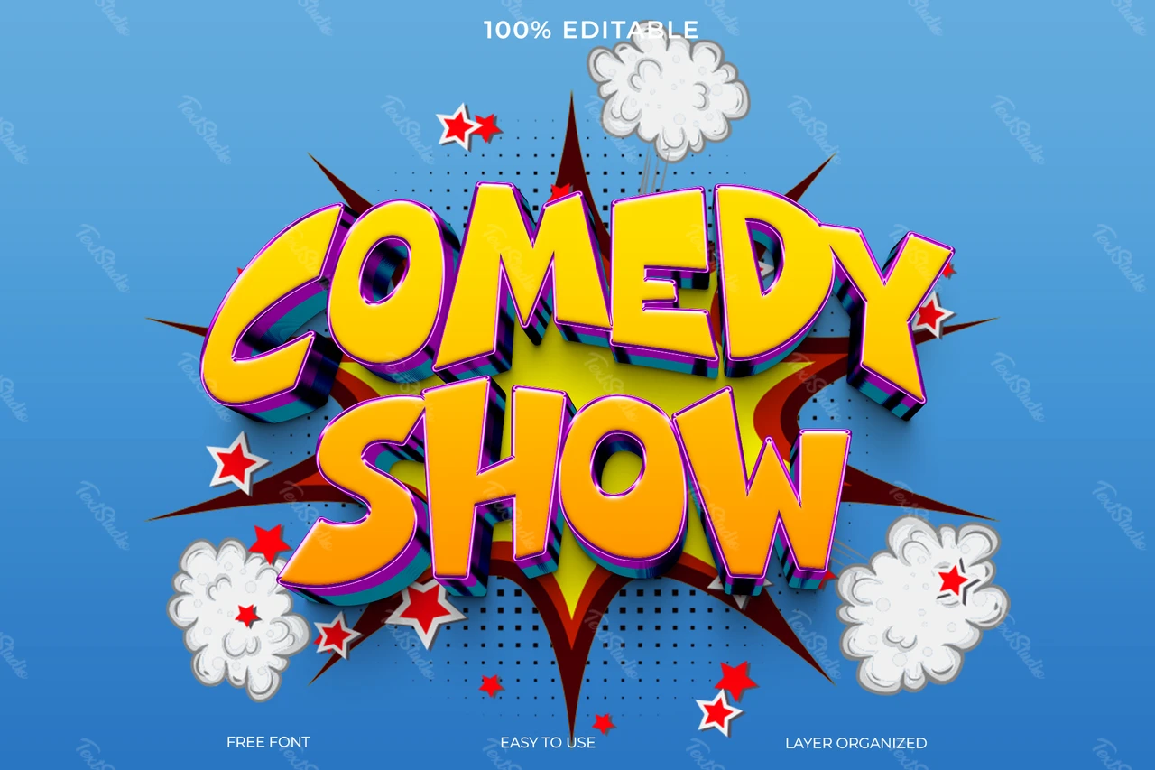 Comedy Show Text Style Effect