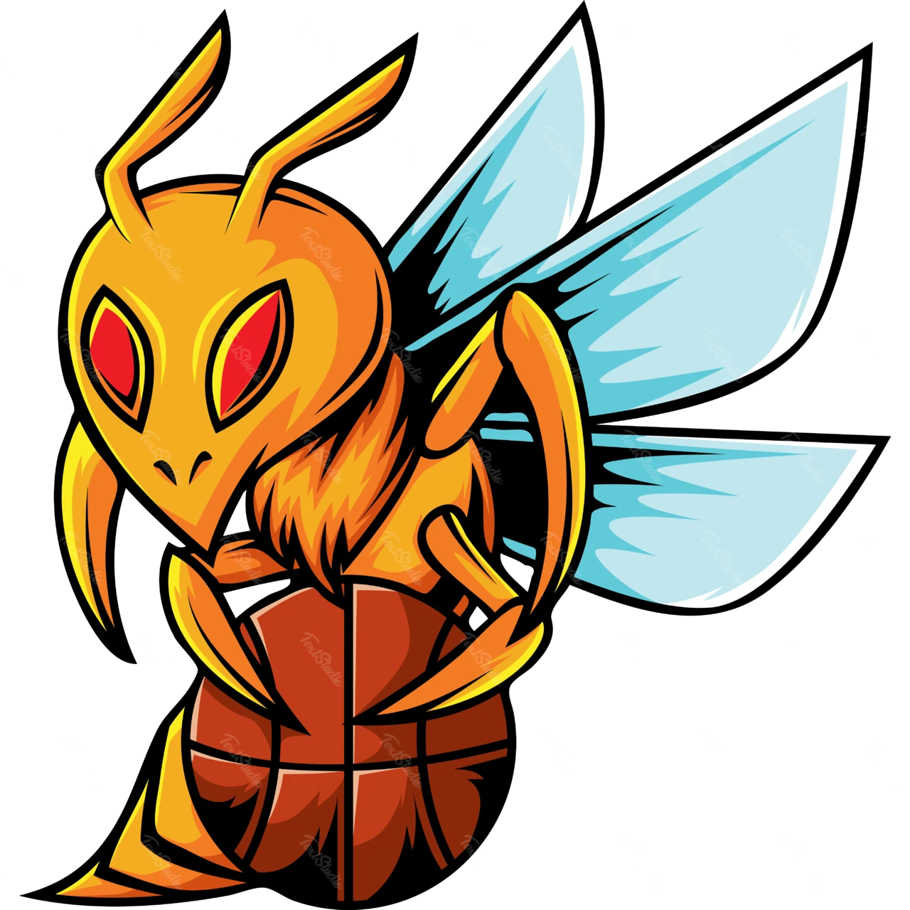 Mascot Illustration with Basketball Theme