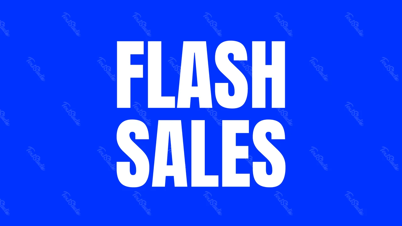Sales Text On Blue Backgound