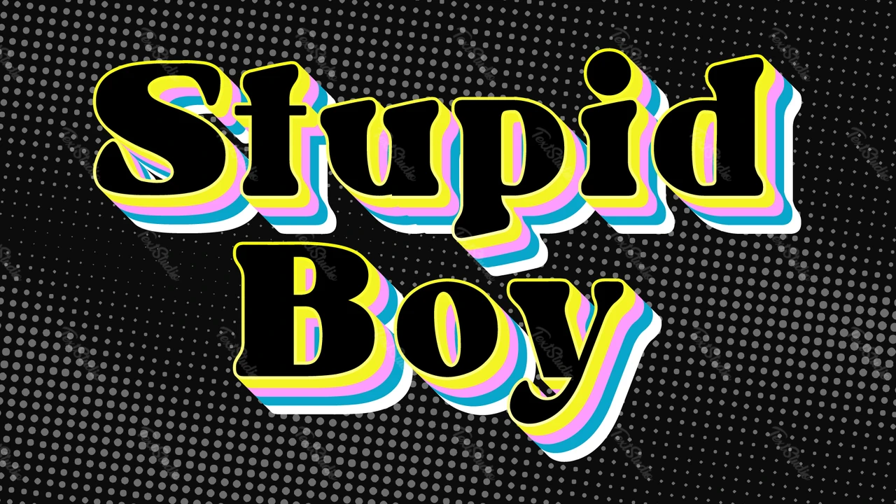 Efecto de texto de profundidad con capas Disco