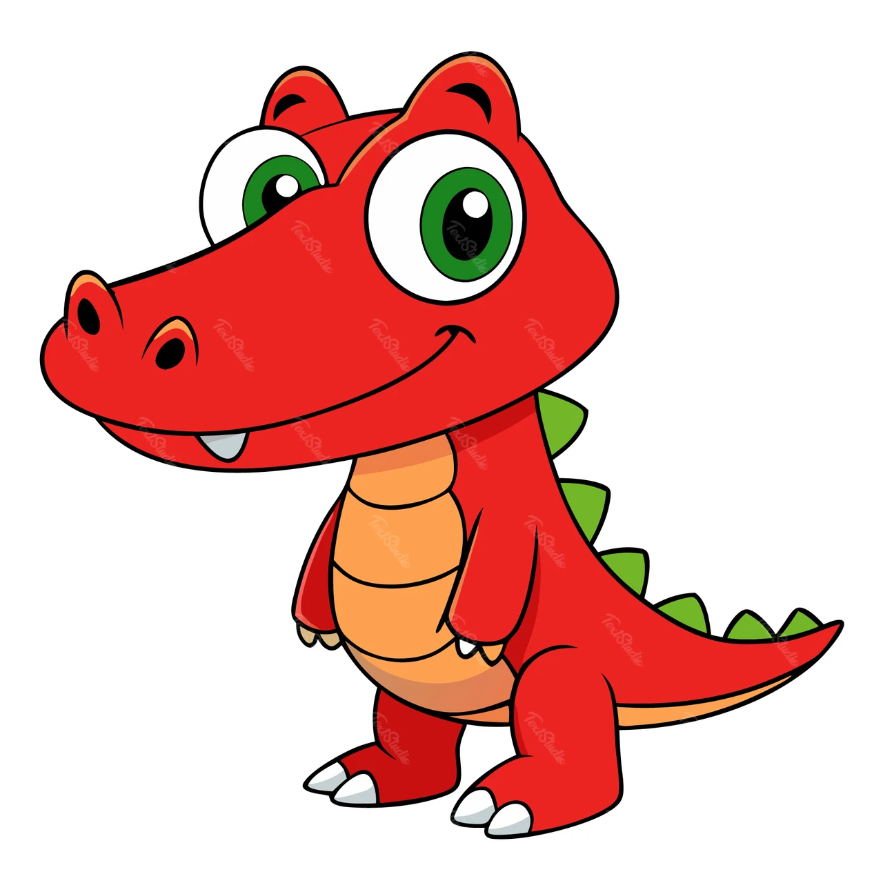 Ilustracja przedstawiająca postać dinozaura
