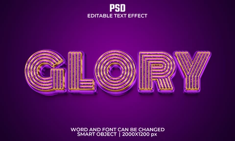 PSD Efecto de texto Glory