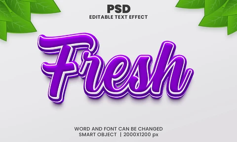 PSD Fresh Text Effect