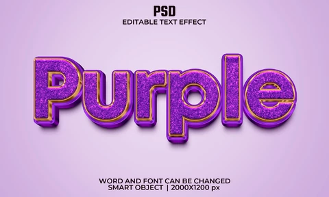 PSD Purple Text Effect