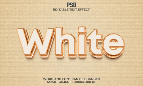 PSD White Text Effect