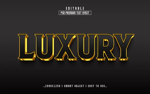 PSD Black Luxury Text Effect