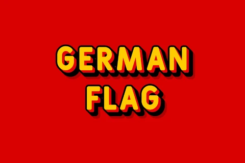 AI,EPS Effet de texte rétro sur le drapeau allemand