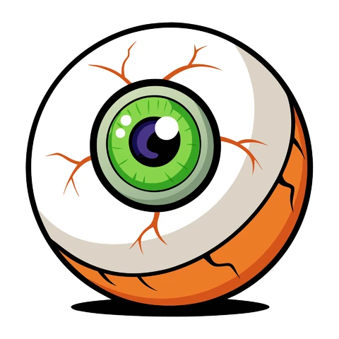 AI,JPG Cartoon Style Eye Illustration