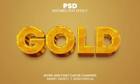 PSD Gold Text Effect