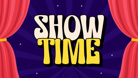 AI,EPS Effet de texte "Show time theater