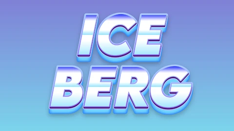 AI,EPS Efecto de texto Iceberg 3d
