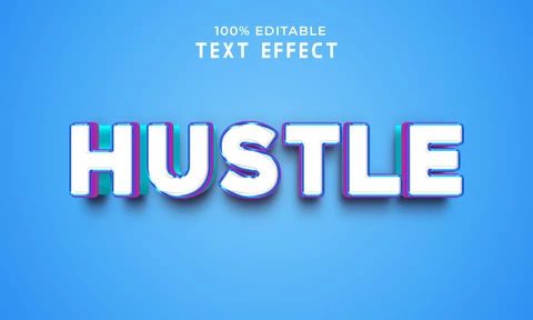 PSD Efecto de texto Hustle