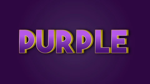 AI,EPS Vibrant Purple and Gold 3D Text Effect