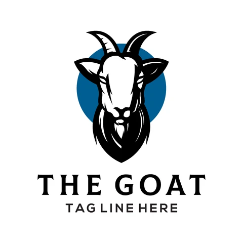 EPS,JPG Modern Mascot Logo Design with Goat