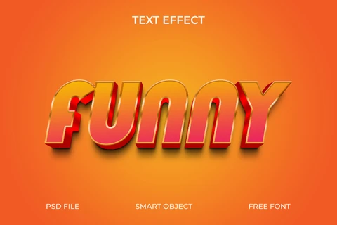 PSD 3D Retro Text Effect with Gradient Colors