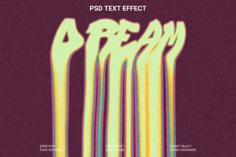 PSD Efecto de texto de ensueño