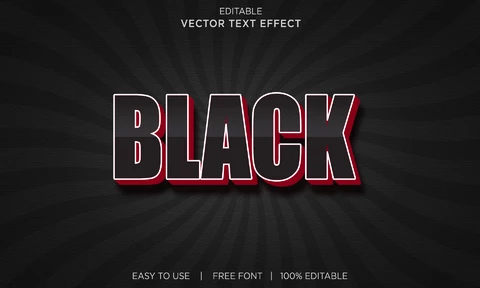 EPS Efecto de texto negro