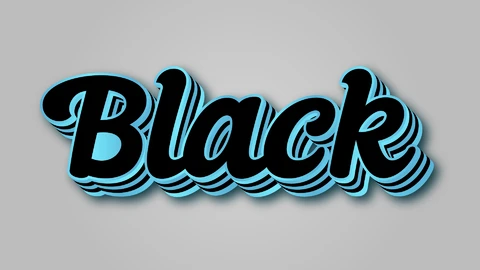 AI,EPS Efecto de texto negro