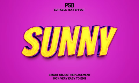 PSD Sunny Text Effect