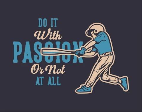 EPS,JPG Diseño motivador de béisbol vintage