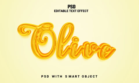PSD Olive Text Effect