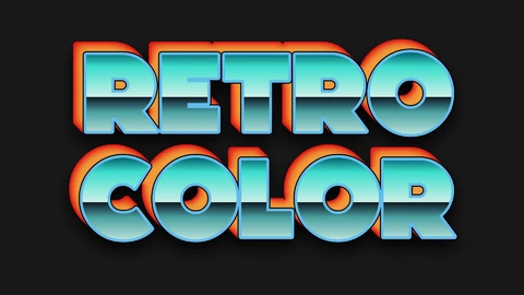 EPS,AI Efeito de texto 3d retrô em azul-petróleo metálico